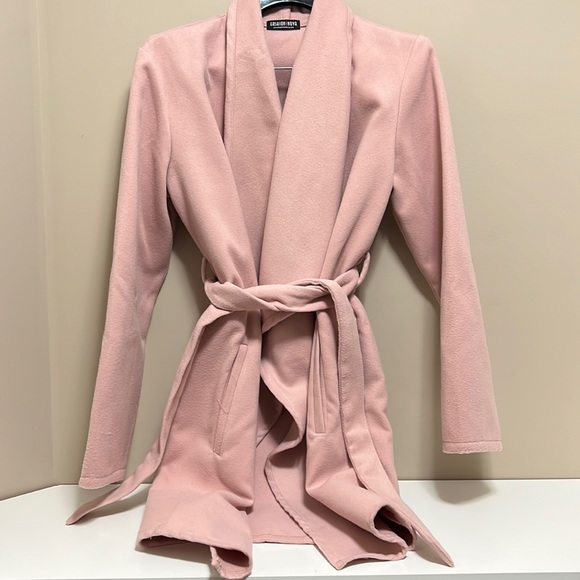 Fashion Nova Pink Belted Belted Jacket - Picture 2 of 6
